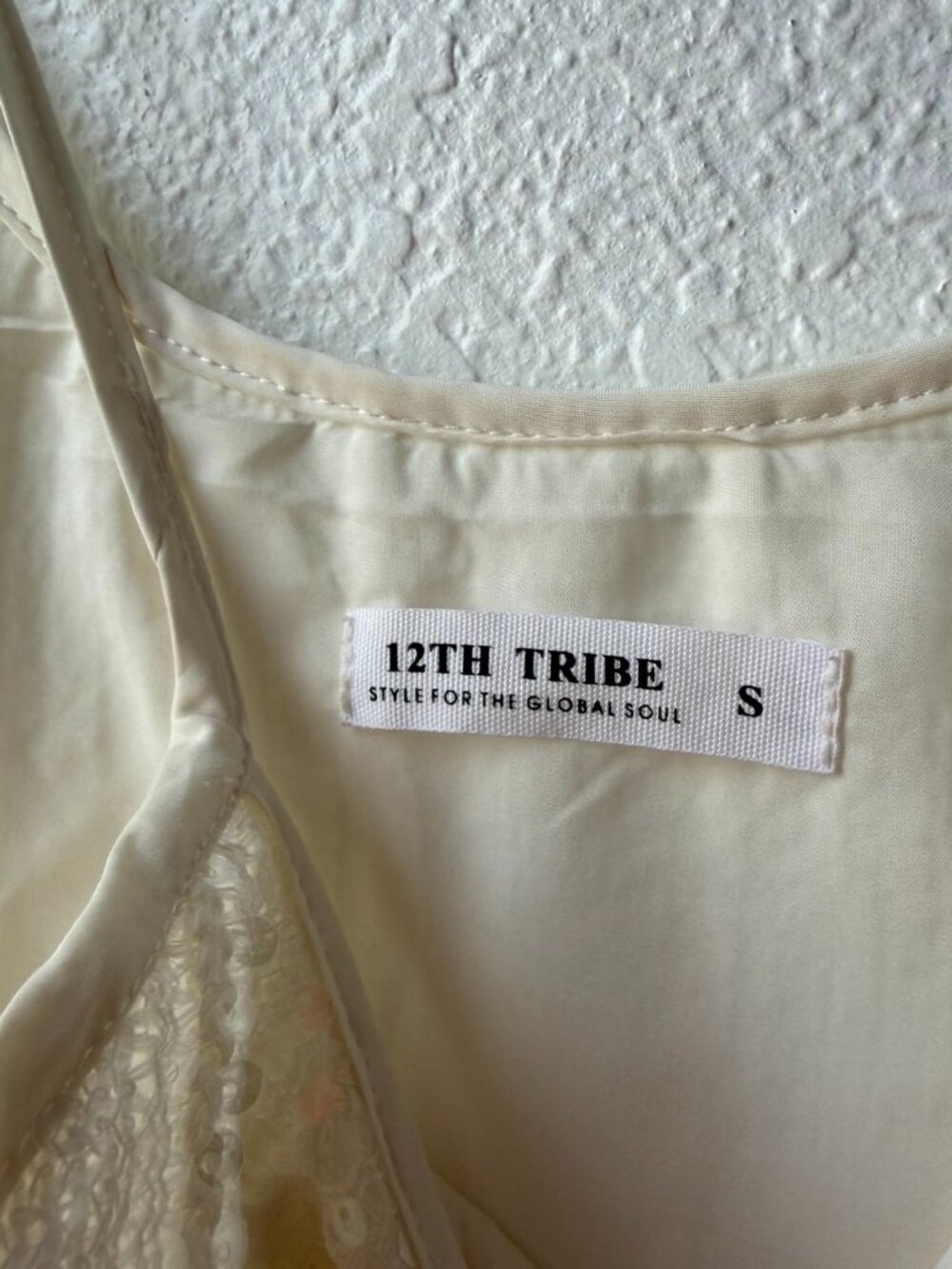 12th Tribe Solea White Sequin Mini Dress – Bridal, Size Small - Picture 7 of 8